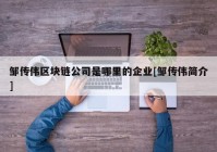 邹传伟区块链公司是哪里的企业[邹传伟简介]