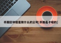 币圈区块链是做什么的公司[币圈是干啥的]