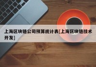 上海区块链公司预算统计表[上海区块链技术开发]